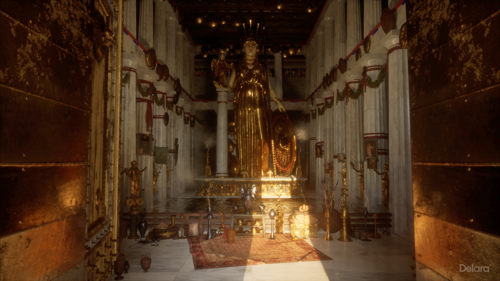 Statue of Athena Parthenos in the Parthenon